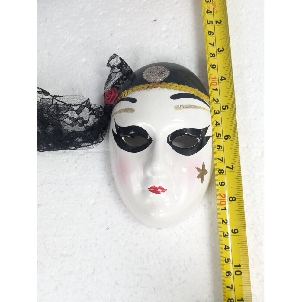 Porcelain/Ceramic Wall Art Face‎ Masks Lot of 5  Theatre Décor